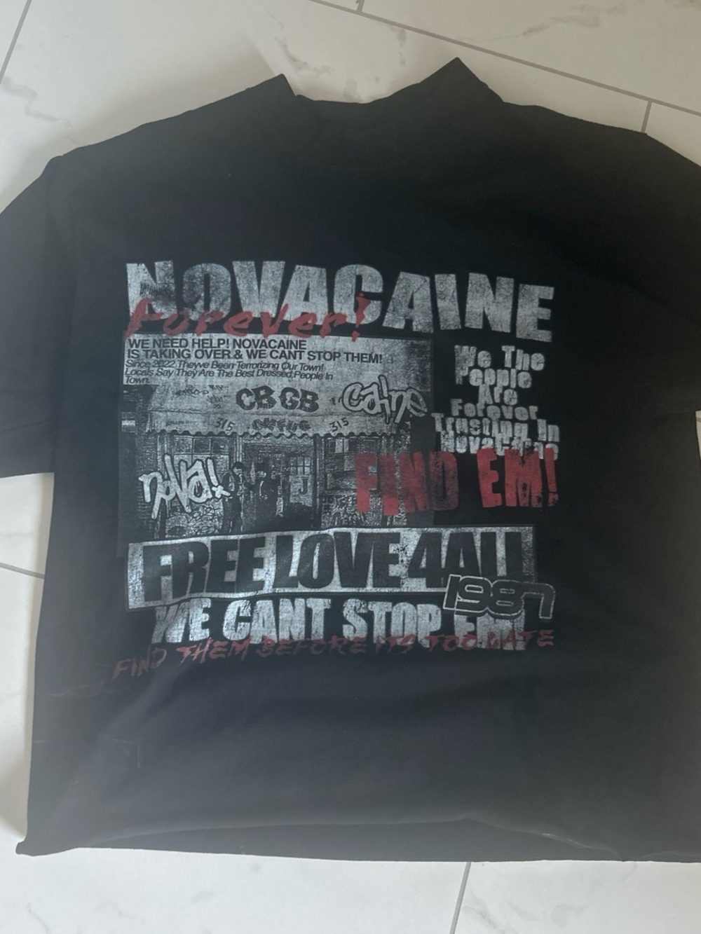 Novacaine Graphic Art Print - Black, White & Red